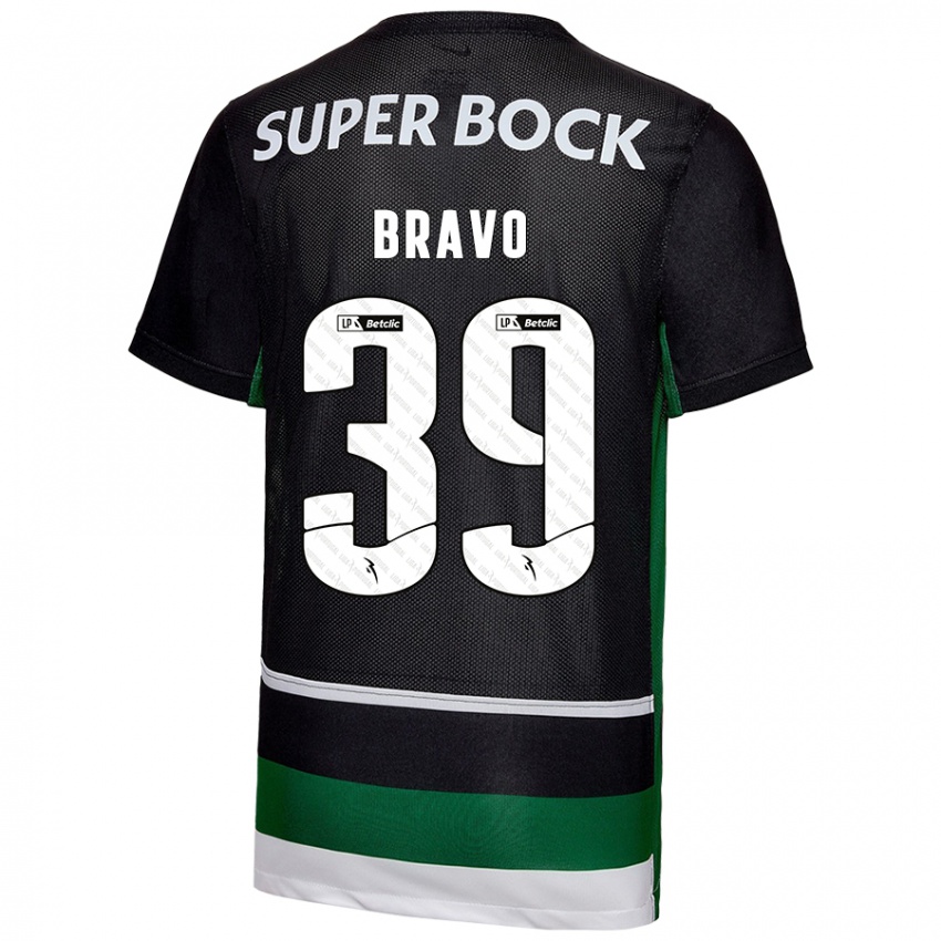 Hombre Camiseta Bravo #39 Negro Blanco Verde 1ª Equipación 2024/25 La Camisa Argentina