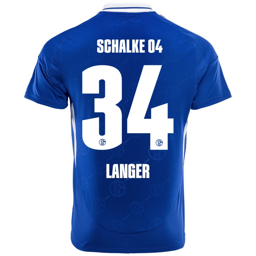 Hombre Camiseta Michael Langer #34 Azul Real 1ª Equipación 2024/25 La Camisa Argentina