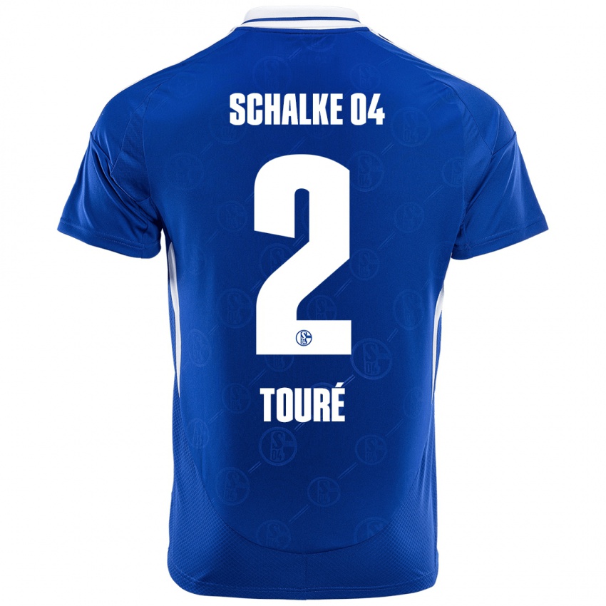 Hombre Camiseta Tidiane Touré #2 Azul Real 1ª Equipación 2024/25 La Camisa Argentina