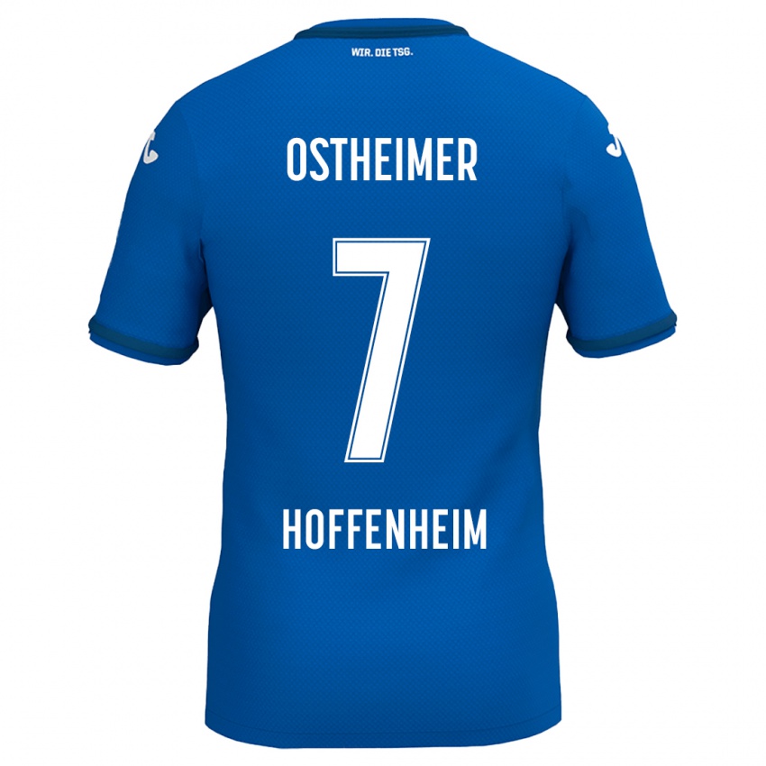 Hombre Camiseta Nevio Ostheimer #7 Azul Real 1ª Equipación 2024/25 La Camisa Argentina