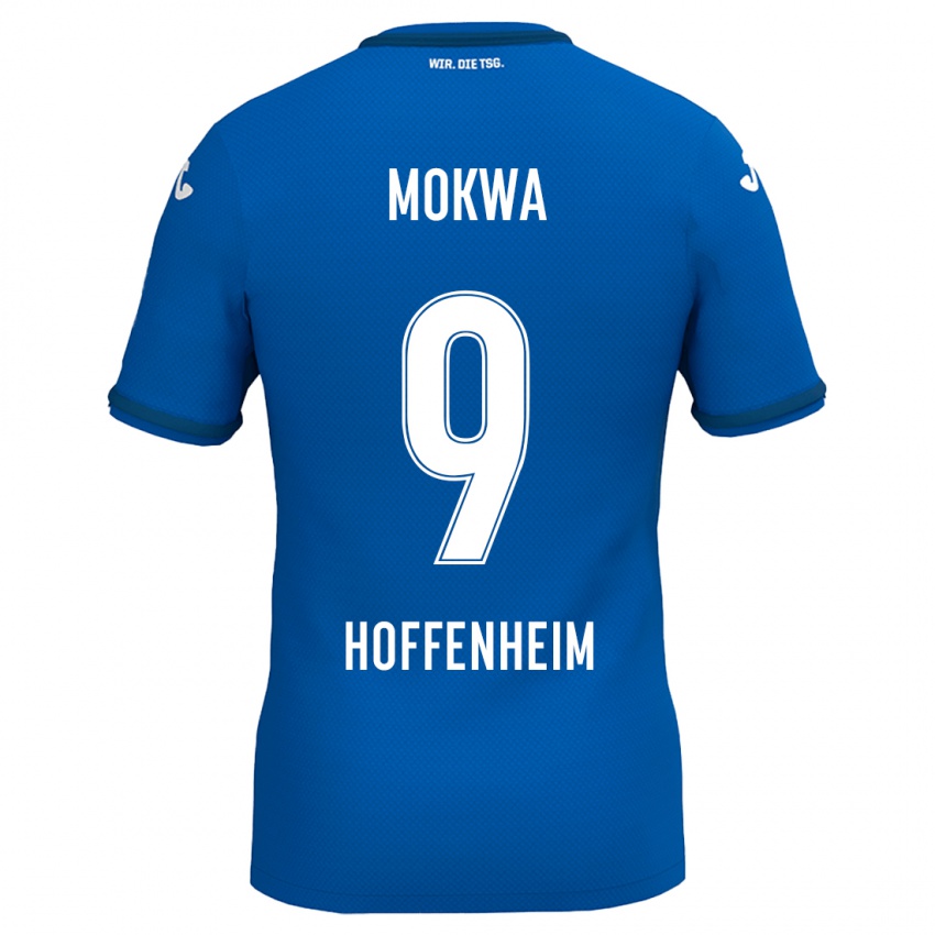 Hombre Camiseta David Mokwa #9 Azul Real 1ª Equipación 2024/25 La Camisa Argentina