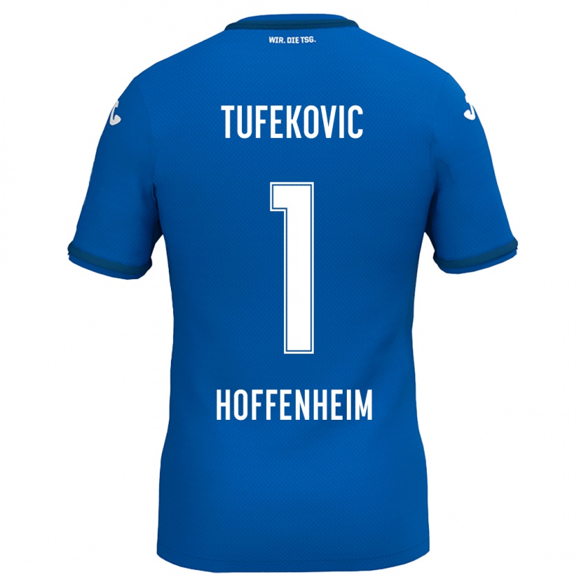 Hombre Camiseta Martina Tufekovic #1 Azul Real 1ª Equipación 2024/25 La Camisa Argentina