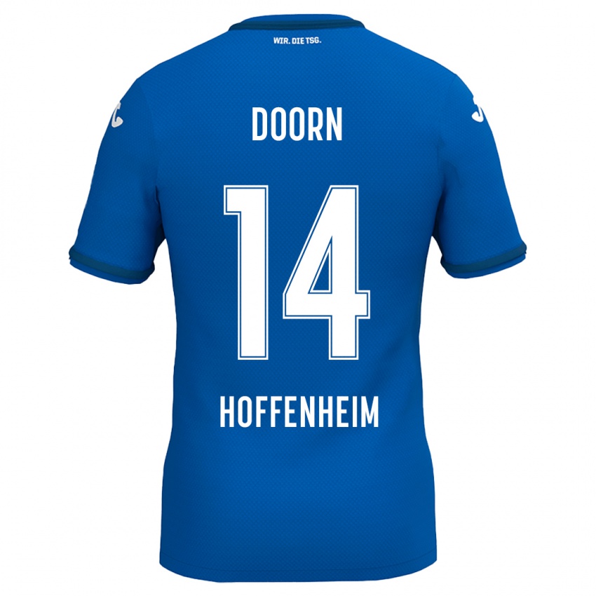 Hombre Camiseta Lisa Doorn #14 Azul Real 1ª Equipación 2024/25 La Camisa Argentina