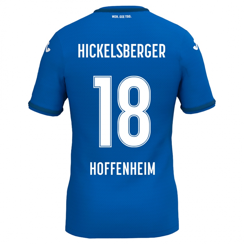 Hombre Camiseta Julia Hickelsberger #18 Azul Real 1ª Equipación 2024/25 La Camisa Argentina