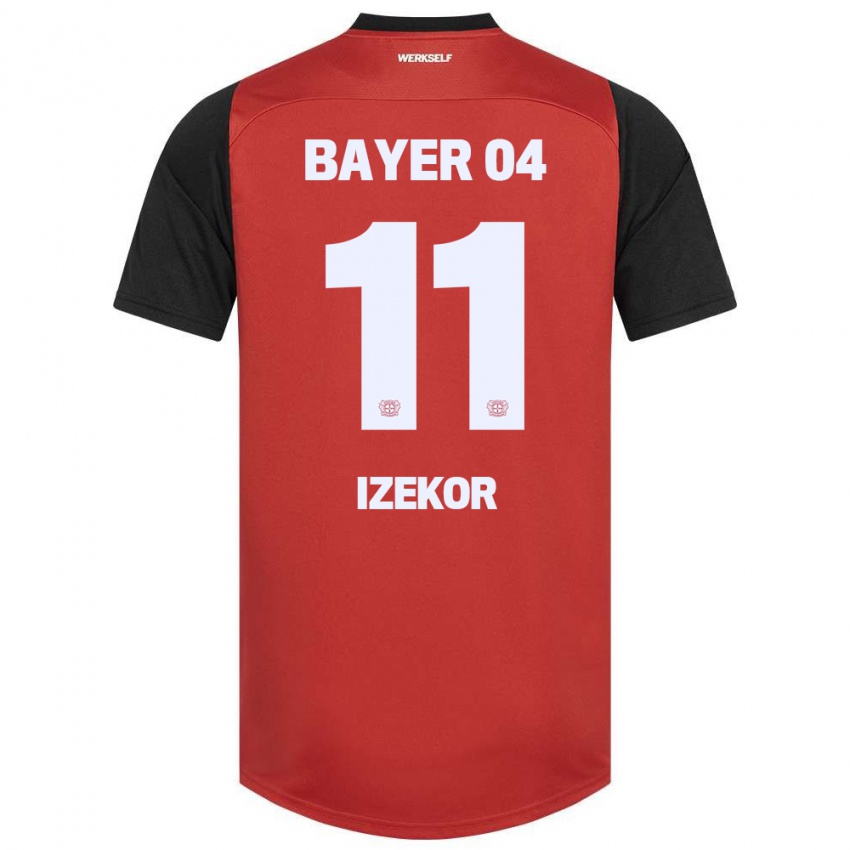 Hombre Camiseta Ken Izekor #11 Rojo Negro 1ª Equipación 2024/25 La Camisa Argentina