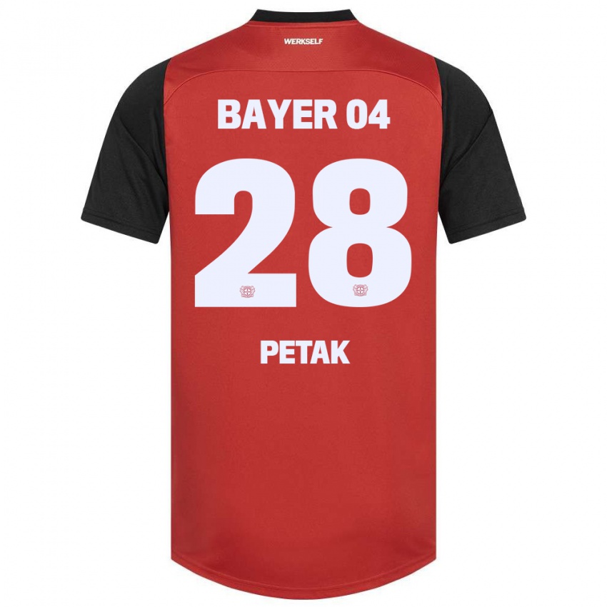 Hombre Camiseta Raoul Petak #28 Rojo Negro 1ª Equipación 2024/25 La Camisa Argentina