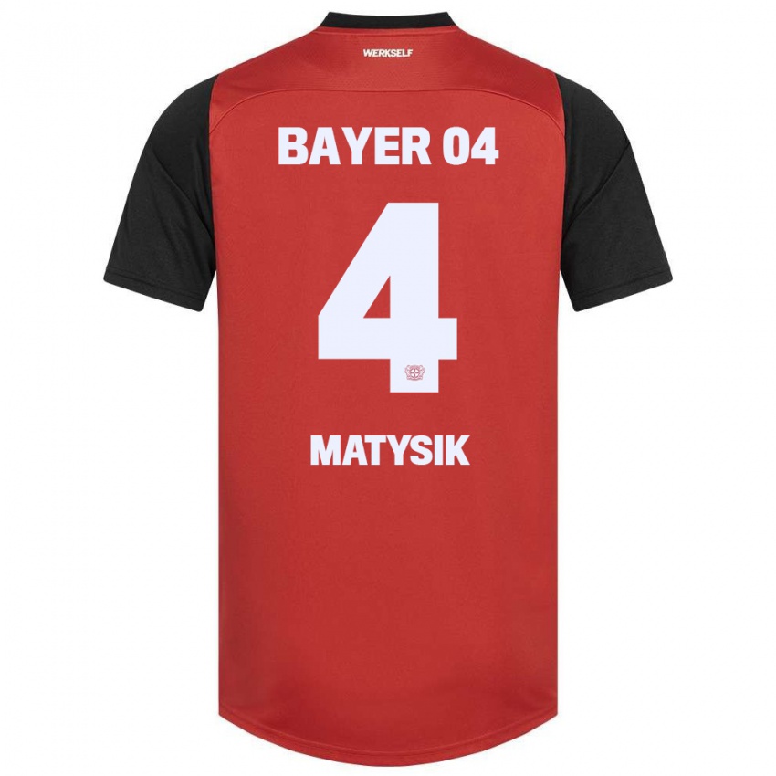 Hombre Camiseta Sylwia Matysik #4 Rojo Negro 1ª Equipación 2024/25 La Camisa Argentina