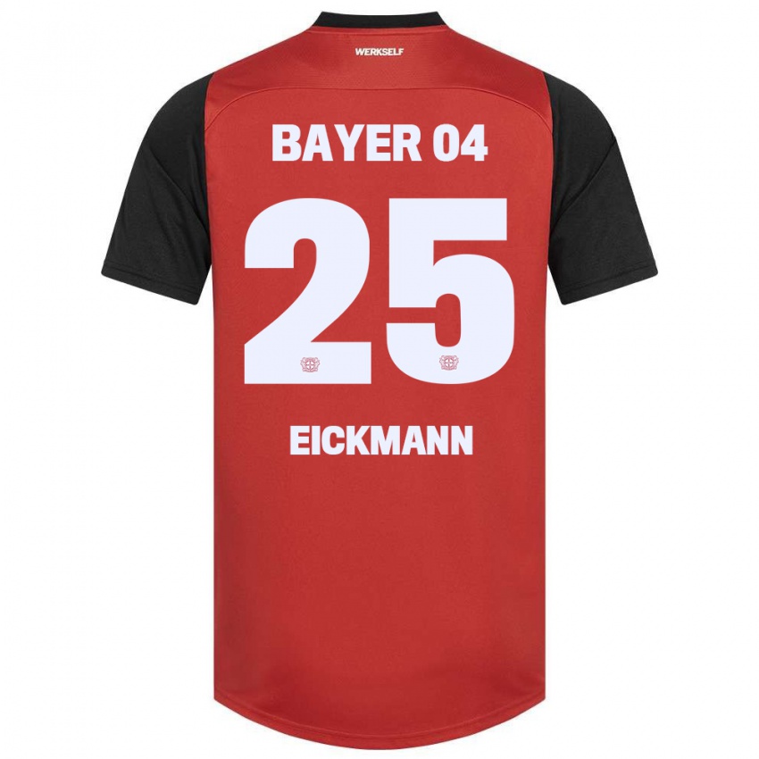 Hombre Camiseta Mia Eickmann #25 Rojo Negro 1ª Equipación 2024/25 La Camisa Argentina