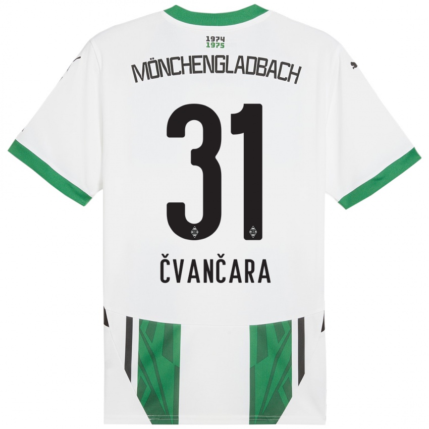 Hombre Camiseta Tomas Cvancara #31 Blanco Verde 1ª Equipación 2024/25 La Camisa Argentina