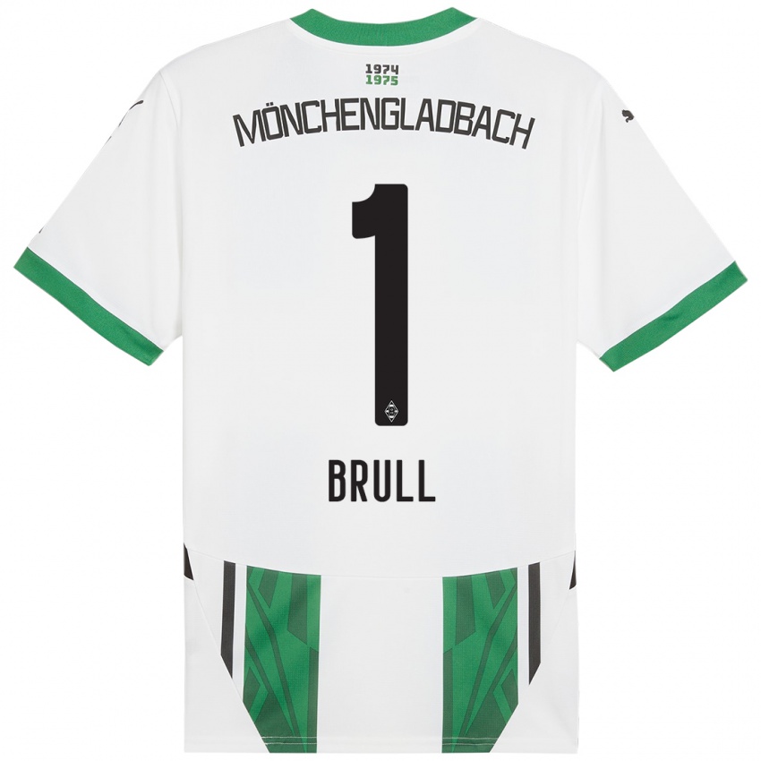 Hombre Camiseta Maximilian Brüll #1 Blanco Verde 1ª Equipación 2024/25 La Camisa Argentina