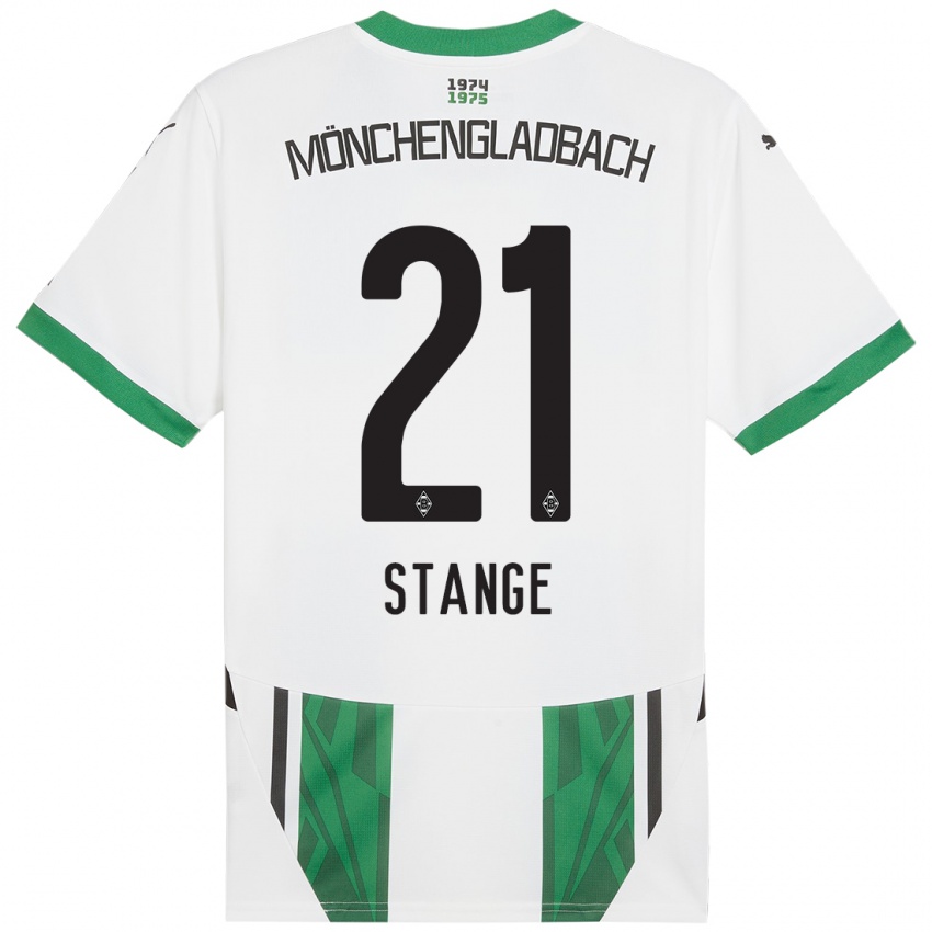 Hombre Camiseta Veit Stange #21 Blanco Verde 1ª Equipación 2024/25 La Camisa Argentina