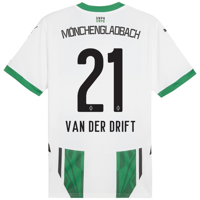 Hombre Camiseta Suus Van Der Drift #21 Blanco Verde 1ª Equipación 2024/25 La Camisa Argentina