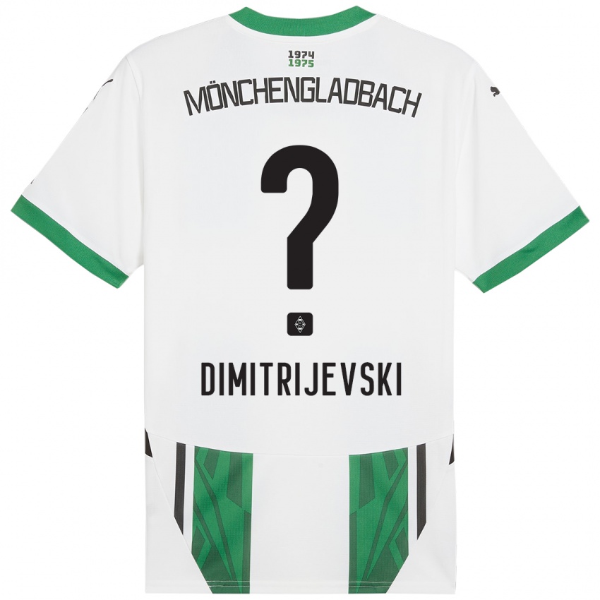 Hombre Camiseta Maximilian Dimitrijevski #0 Blanco Verde 1ª Equipación 2024/25 La Camisa Argentina