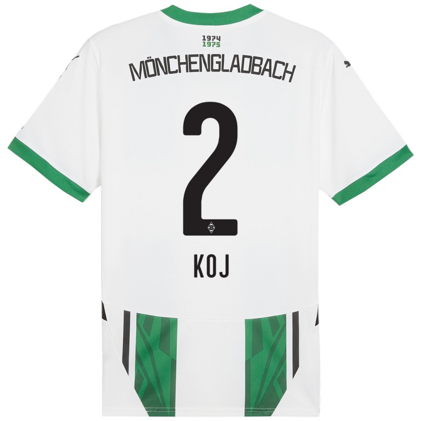 Hombre Camiseta Julia Koj #2 Blanco Verde 1ª Equipación 2024/25 La Camisa Argentina