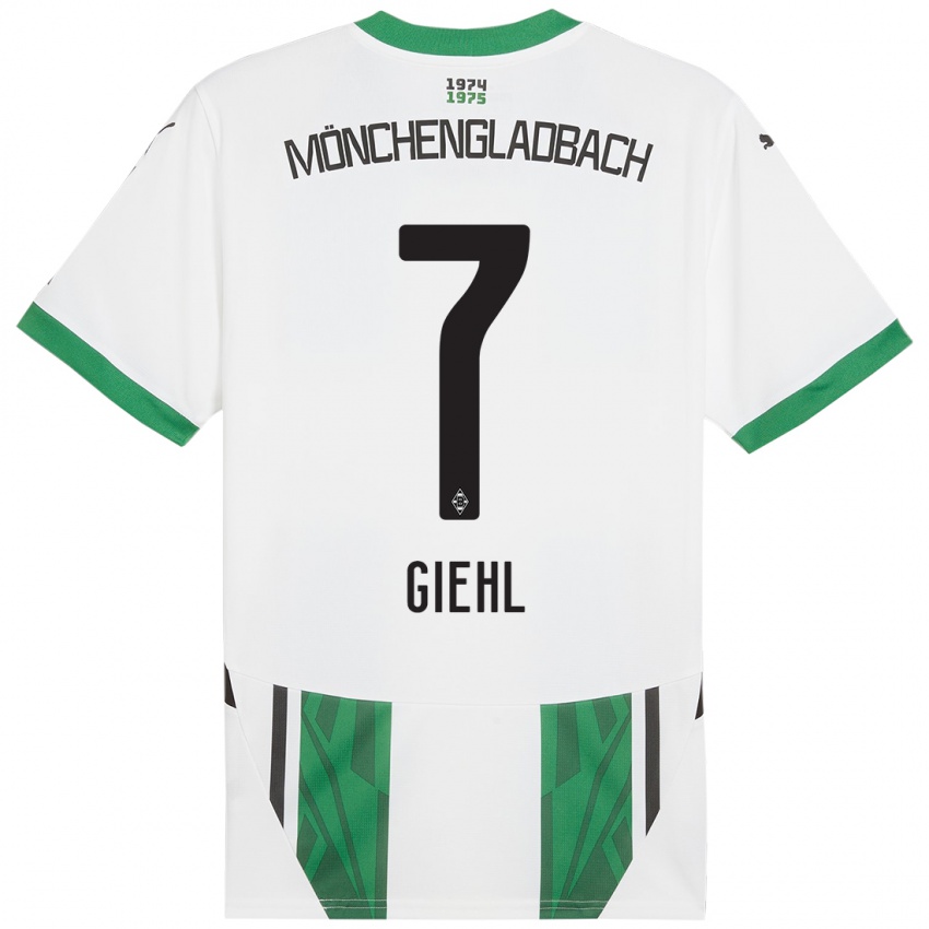 Hombre Camiseta Madita Giehl #7 Blanco Verde 1ª Equipación 2024/25 La Camisa Argentina