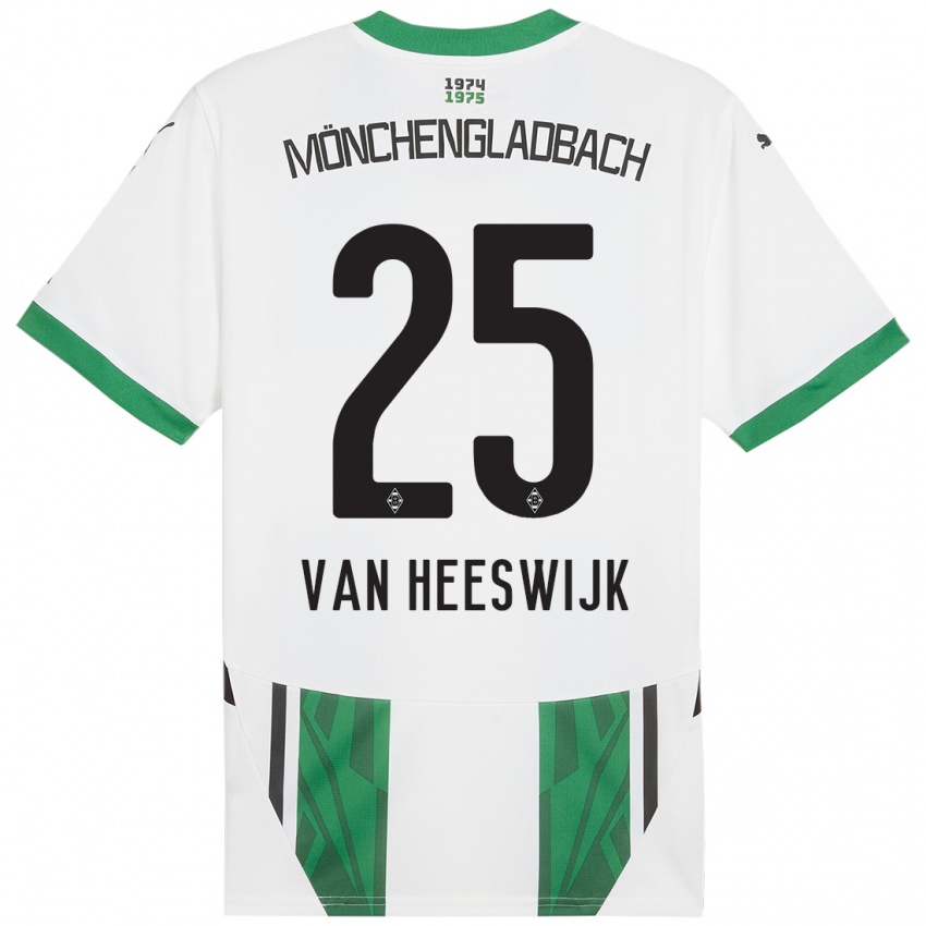 Hombre Camiseta Amber Van Heeswijk #25 Blanco Verde 1ª Equipación 2024/25 La Camisa Argentina