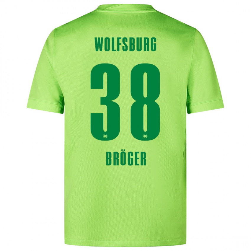 Hombre Camiseta Bennit Bröger #38 Verde Fluorescente 1ª Equipación 2024/25 La Camisa Argentina