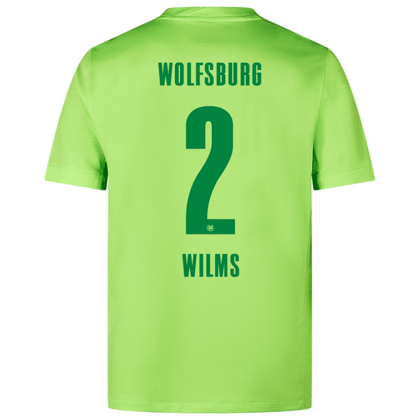 Hombre Camiseta Lynn Wilms #2 Verde Fluorescente 1ª Equipación 2024/25 La Camisa Argentina