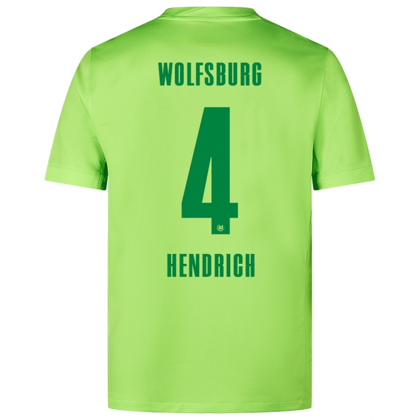 Hombre Camiseta Kathrin Hendrich #4 Verde Fluorescente 1ª Equipación 2024/25 La Camisa Argentina