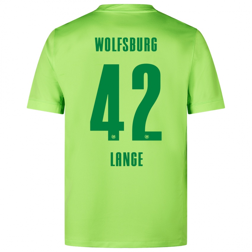 Hombre Camiseta Felix Lange #42 Verde Fluorescente 1ª Equipación 2024/25 La Camisa Argentina