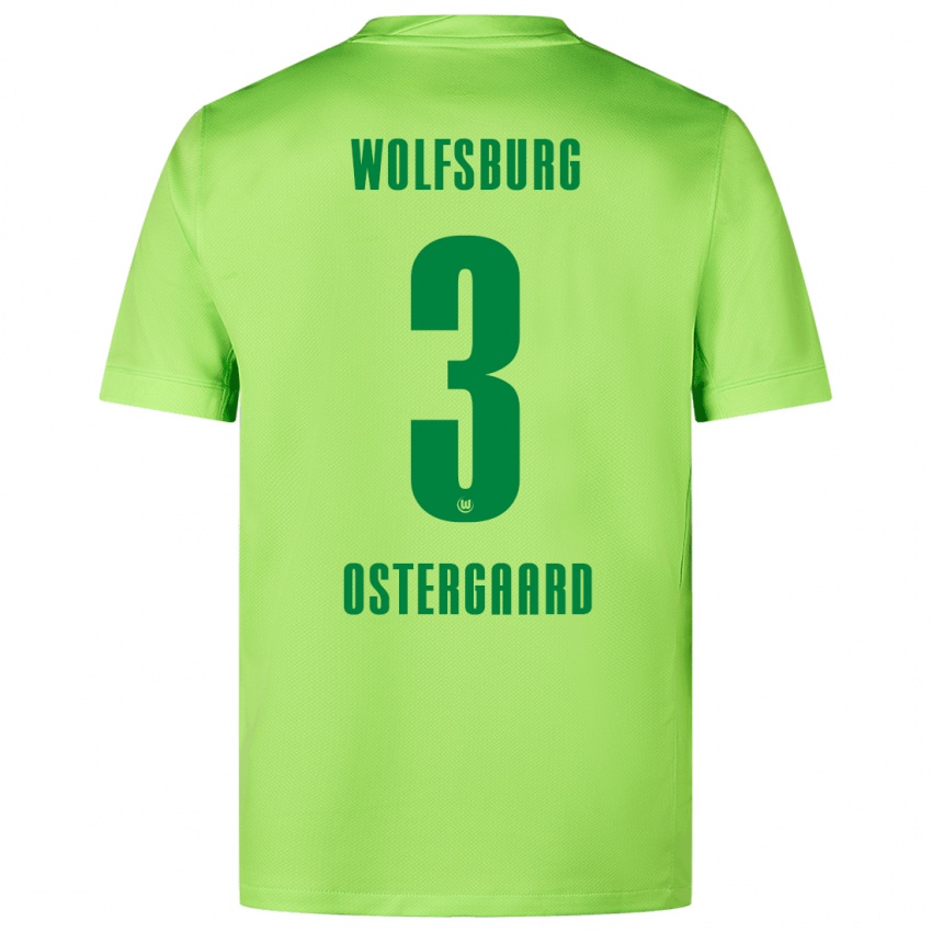 Hombre Camiseta Christian Östergaard #3 Verde Fluorescente 1ª Equipación 2024/25 La Camisa Argentina