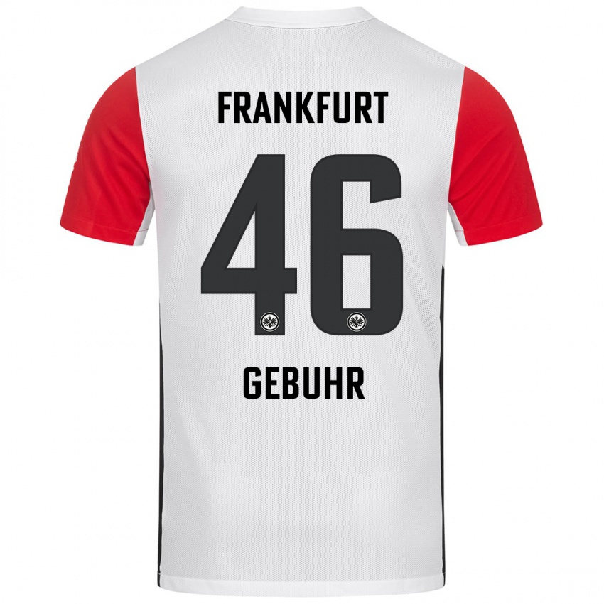 Hombre Camiseta Dario Gebuhr #46 Blanco Rojo 1ª Equipación 2024/25 La Camisa Argentina