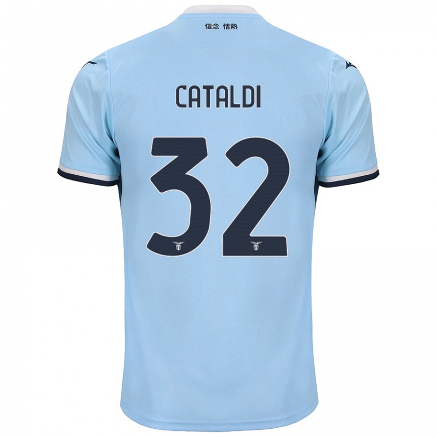 Hombre Camiseta Danilo Cataldi #32 Azul 1ª Equipación 2024/25 La Camisa Argentina