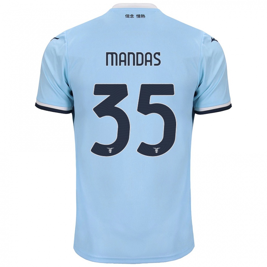 Hombre Camiseta Christos Mandas #35 Azul 1ª Equipación 2024/25 La Camisa Argentina