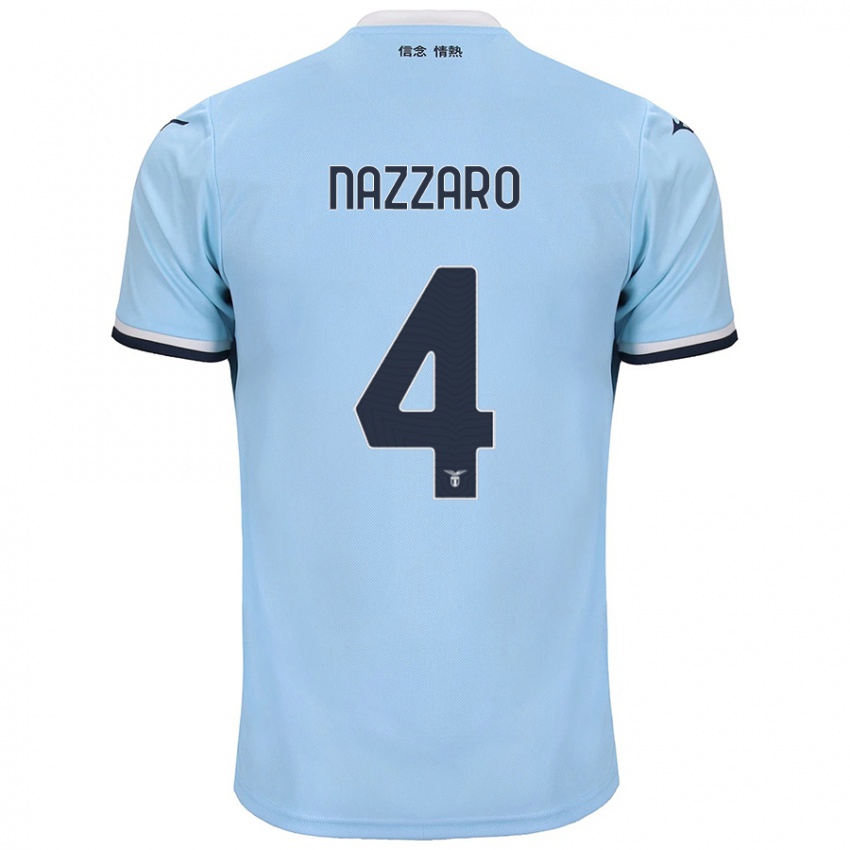 Hombre Camiseta Marco Nazzaro #4 Azul 1ª Equipación 2024/25 La Camisa Argentina