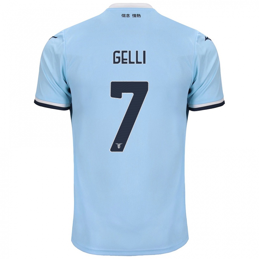 Hombre Camiseta Valerio Gelli #7 Azul 1ª Equipación 2024/25 La Camisa Argentina