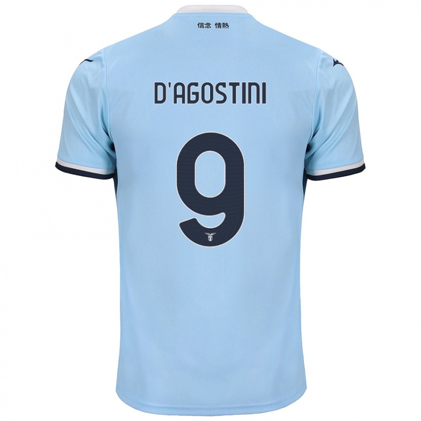 Hombre Camiseta Lorenzo D'agostini #9 Azul 1ª Equipación 2024/25 La Camisa Argentina