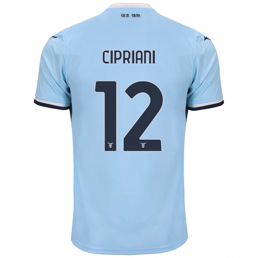 Hombre Camiseta Alessio Cipriani #12 Azul 1ª Equipación 2024/25 La Camisa Argentina