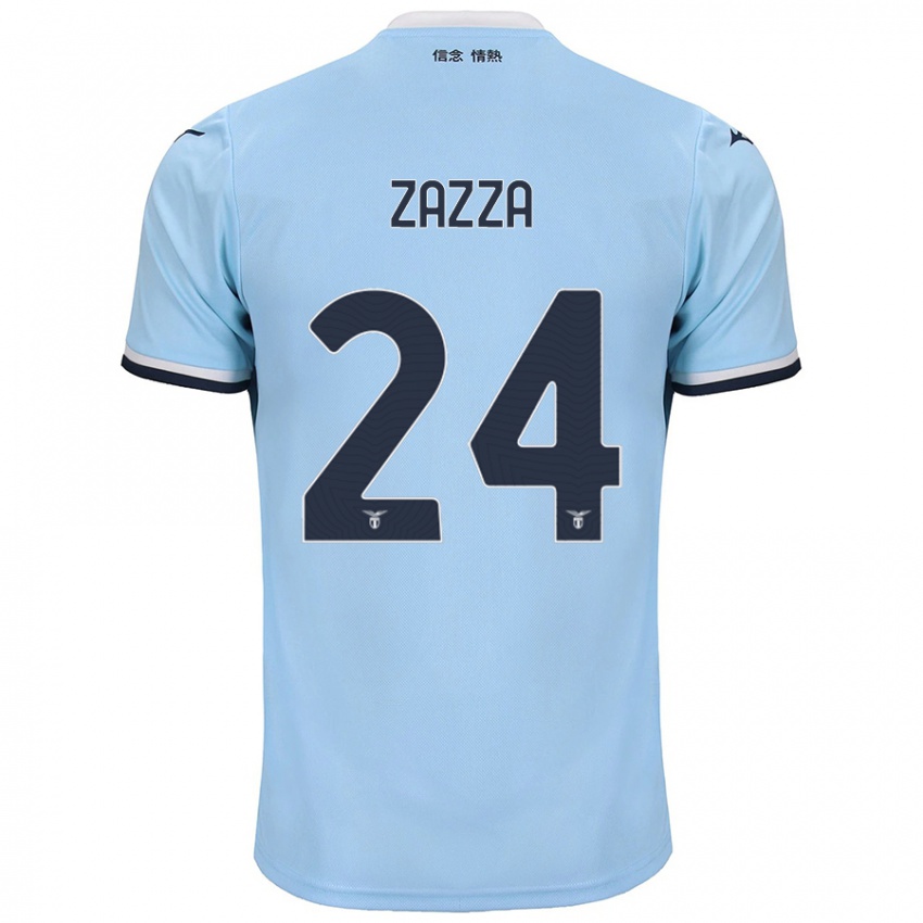 Hombre Camiseta Matteo Zazza #24 Azul 1ª Equipación 2024/25 La Camisa Argentina