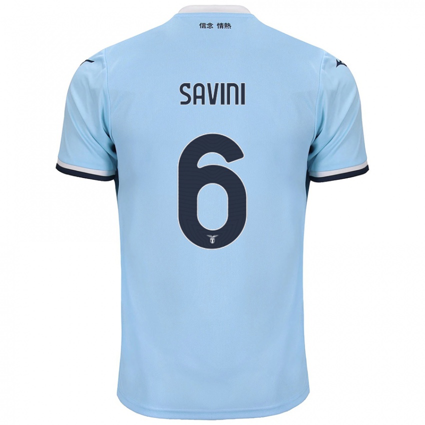 Hombre Camiseta Federica Savini #6 Azul 1ª Equipación 2024/25 La Camisa Argentina