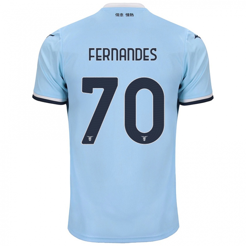 Hombre Camiseta Saná Fernandes #70 Azul 1ª Equipación 2024/25 La Camisa Argentina