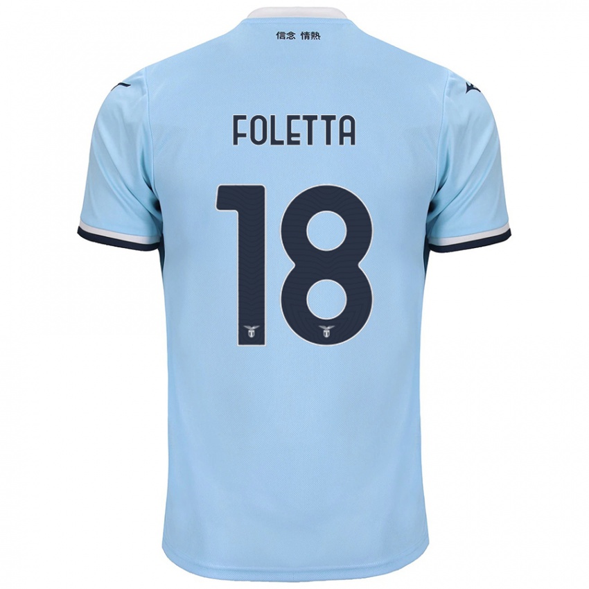 Hombre Camiseta Isabella Foletta #18 Azul 1ª Equipación 2024/25 La Camisa Argentina