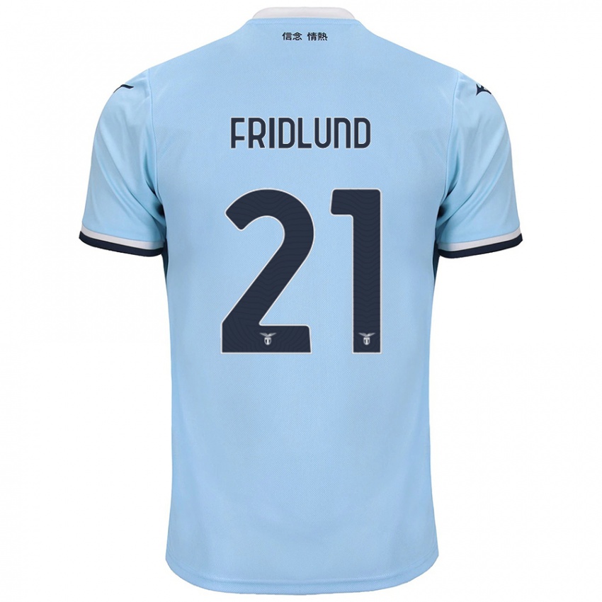 Hombre Camiseta Johanne Fridlund #21 Azul 1ª Equipación 2024/25 La Camisa Argentina