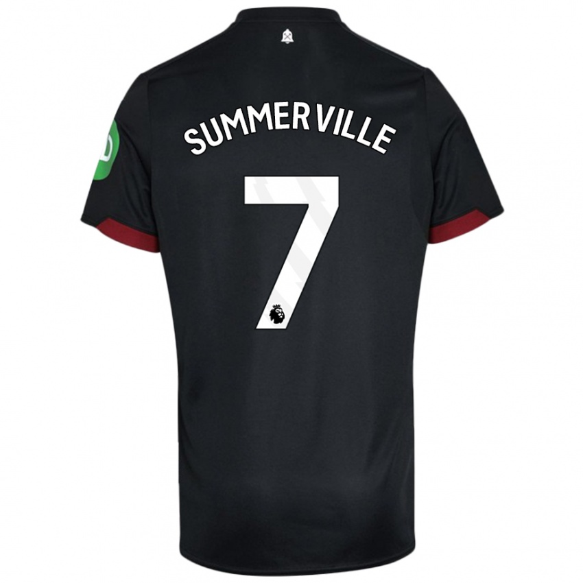 Hombre Camiseta Crysencio Summerville #7 Negro Blanco 2ª Equipación 2024/25 La Camisa Argentina