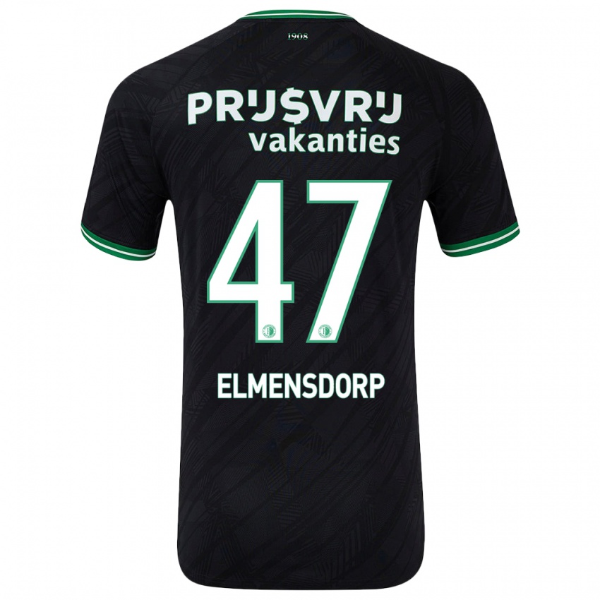 Hombre Camiseta Paris Elmensdorp #47 Negro Verde 2ª Equipación 2024/25 La Camisa Argentina