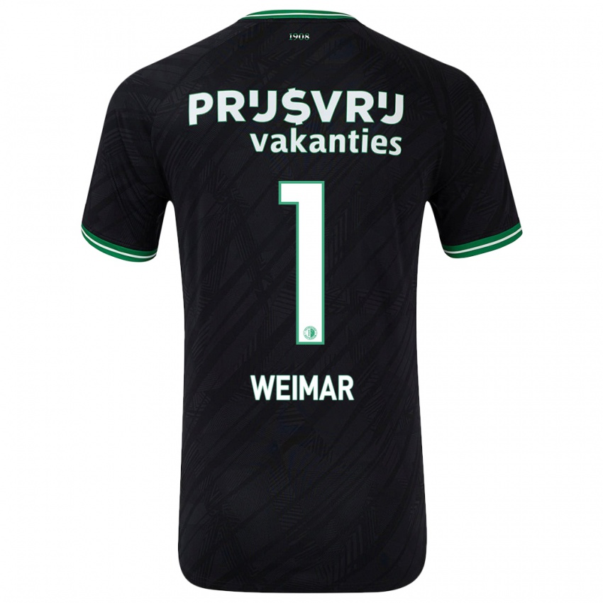 Hombre Camiseta Jacintha Weimar #1 Negro Verde 2ª Equipación 2024/25 La Camisa Argentina