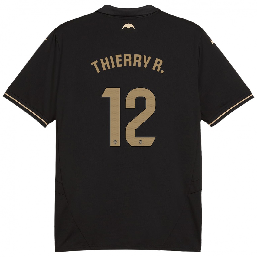 Hombre Camiseta Thierry Correia #12 Negro 2ª Equipación 2024/25 La Camisa Argentina