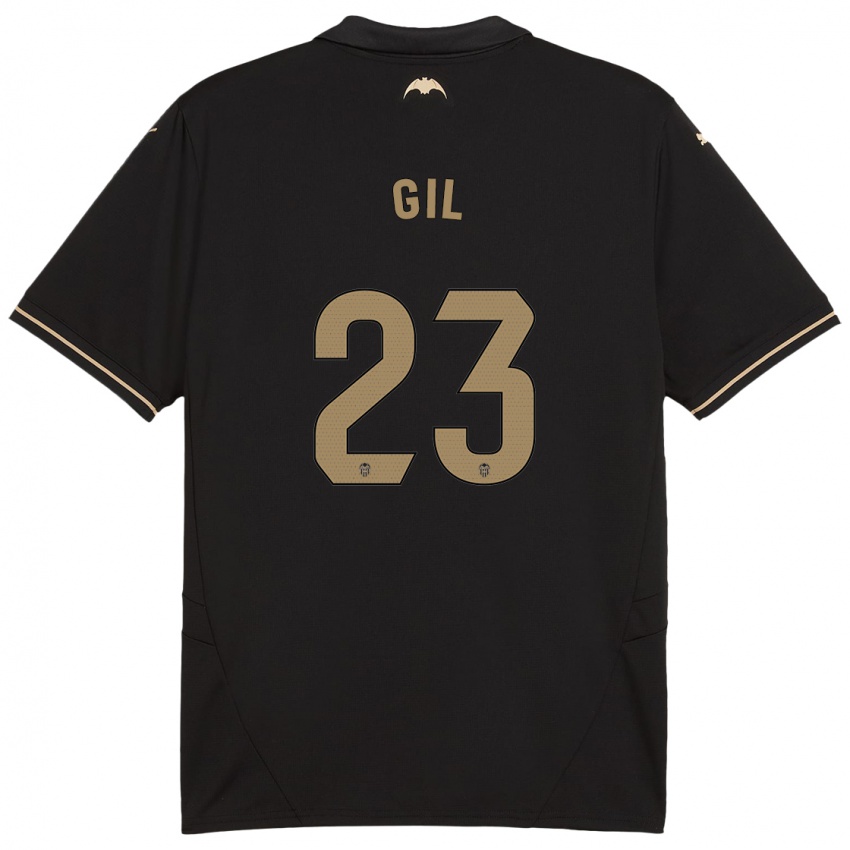 Hombre Camiseta Elena Gil #23 Negro 2ª Equipación 2024/25 La Camisa Argentina