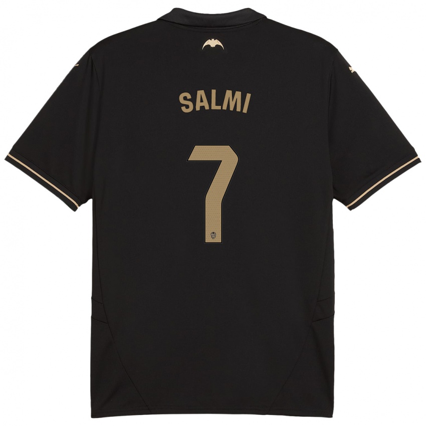 Hombre Camiseta Iina Salmi #7 Negro 2ª Equipación 2024/25 La Camisa Argentina