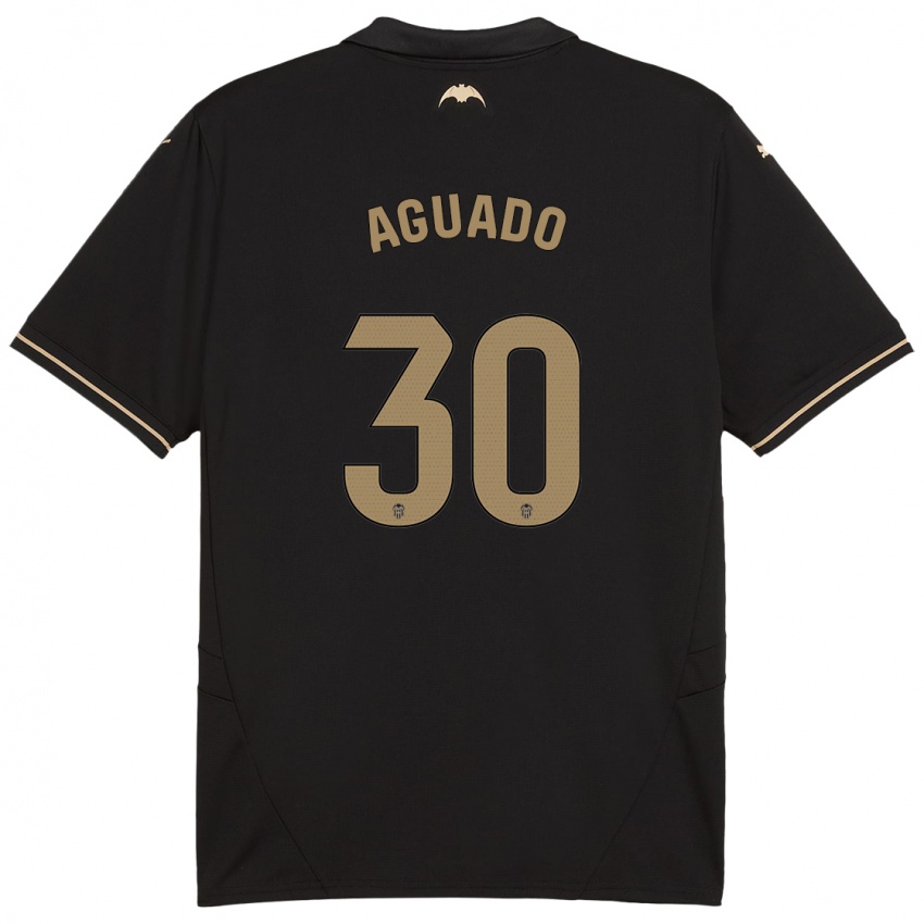 Hombre Camiseta Julia Aguado #30 Negro 2ª Equipación 2024/25 La Camisa Argentina