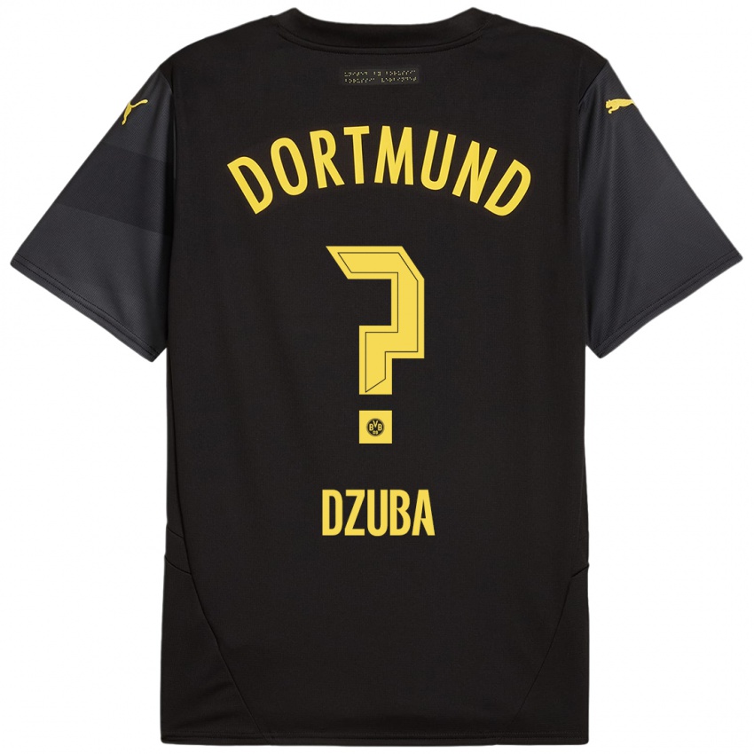 Hombre Camiseta Fabian Dzuba #0 Negro Amarillo 2ª Equipación 2024/25 La Camisa Argentina