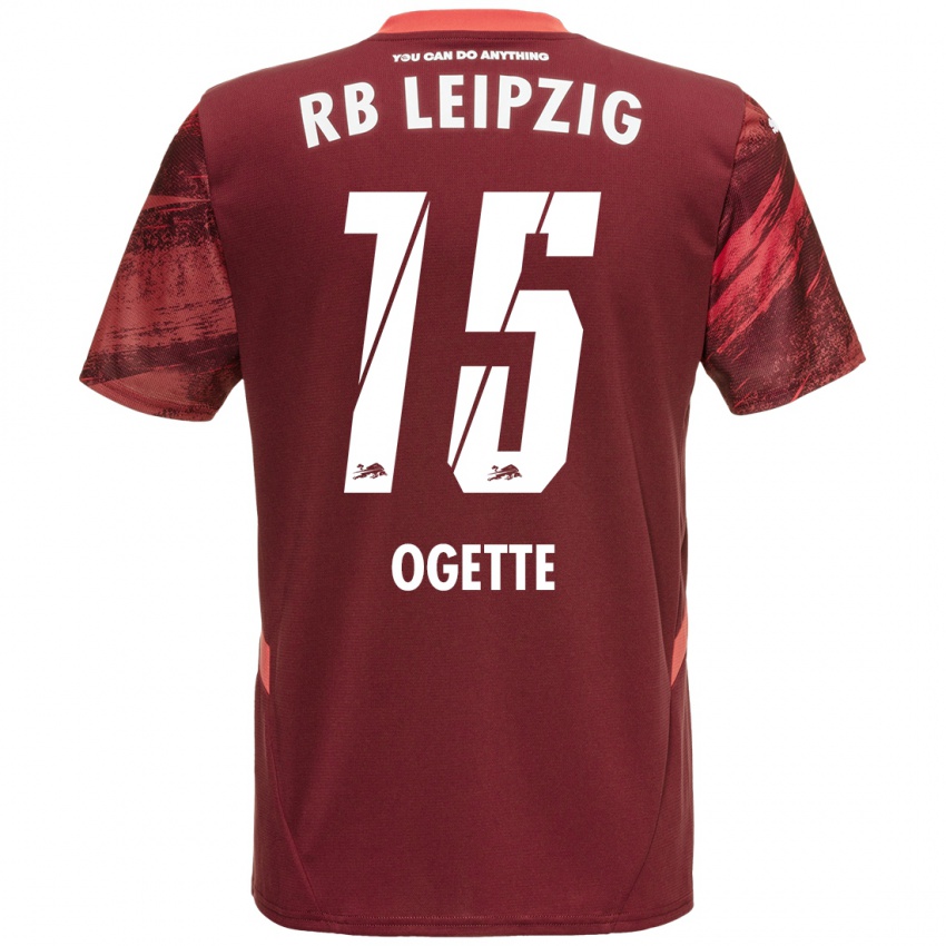 Hombre Camiseta Israel Ogette #15 Borgoña 2ª Equipación 2024/25 La Camisa Argentina