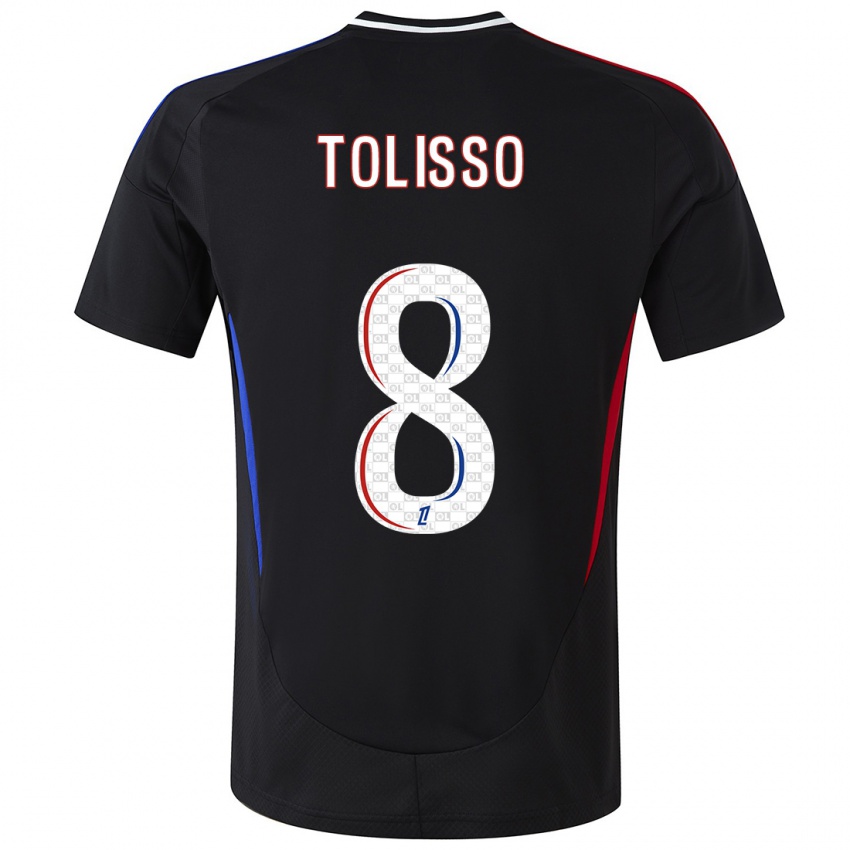 Hombre Camiseta Corentin Tolisso #8 Negro 2ª Equipación 2024/25 La Camisa Argentina