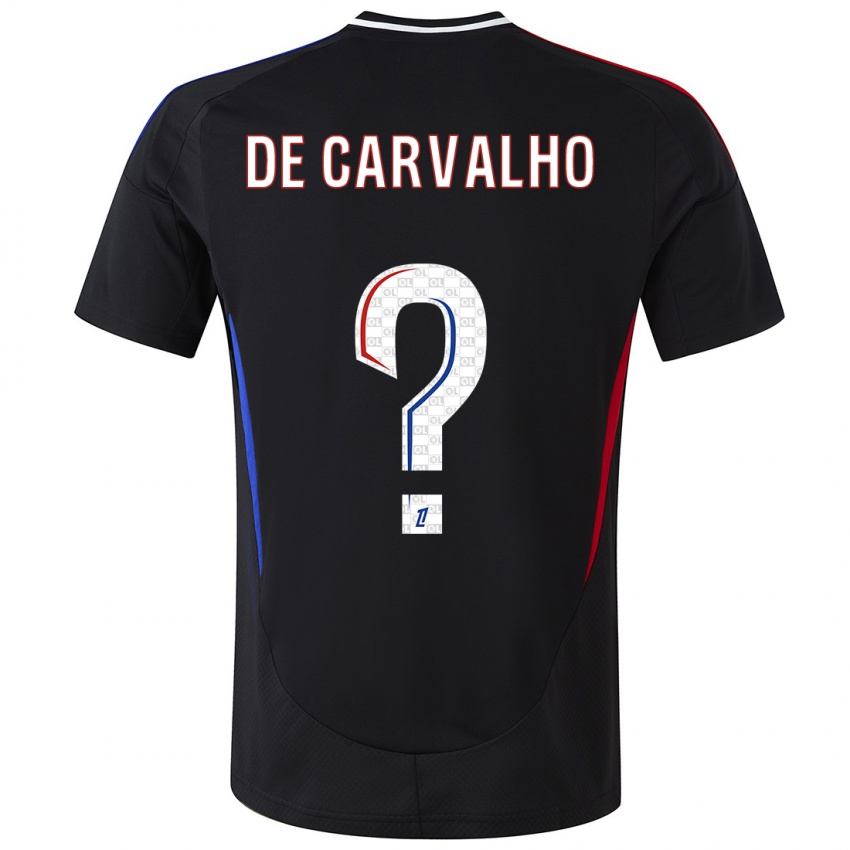 Hombre Camiseta Mathys De Carvalho #0 Negro 2ª Equipación 2024/25 La Camisa Argentina