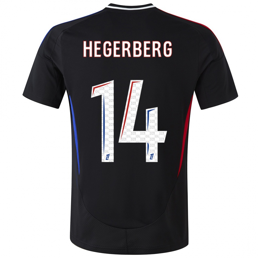 Hombre Camiseta Ada Hegerberg #14 Negro 2ª Equipación 2024/25 La Camisa Argentina