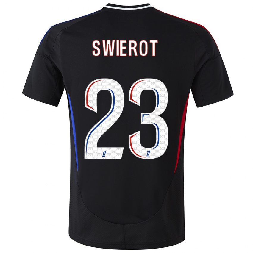 Hombre Camiseta Julie Swierot #23 Negro 2ª Equipación 2024/25 La Camisa Argentina